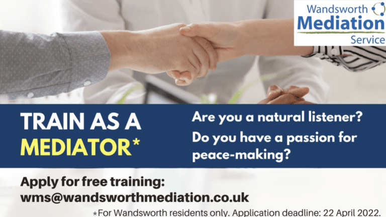 Community mediation training – one space available