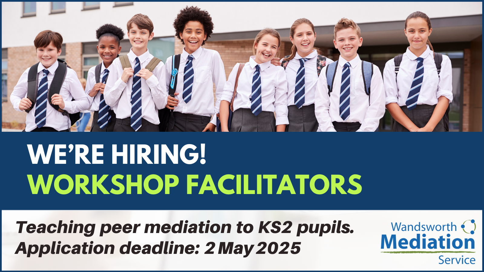 We’re hiring: Workshop facilitators for primary school projects